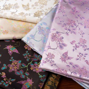 Purple blue butterfly flower woven brocade jacquard fabric pants top vest skirt dress outfit shirt cloth design material V11T308P260321C S