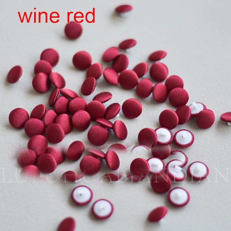 50pcs 12.5mm Wide Ivory/white Satin Back Buttons Closures Fasteners for ...