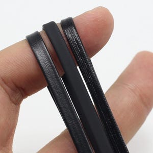 10 Meter 2 mm breit Schwarz PU Lederband Seil DIY handgefertigt Armband Halskette Tasche Bogen Hut Anhänger hängend Kleidung Accessoires V7K16C250326T