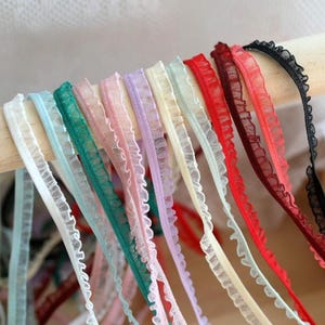 10 Meter 6 mm breit Muti Farbe elastisch dehnbar tüll Einfassung Kleid Rock Hemd Spitzenbesatz Band Kleidung Accessoires Material T21P15C250129V