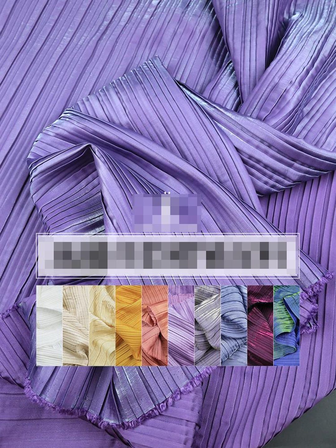 Bright Flowing Organ Pleated Ruffle Wrinkle Satin Fabric Diy Wedding ...