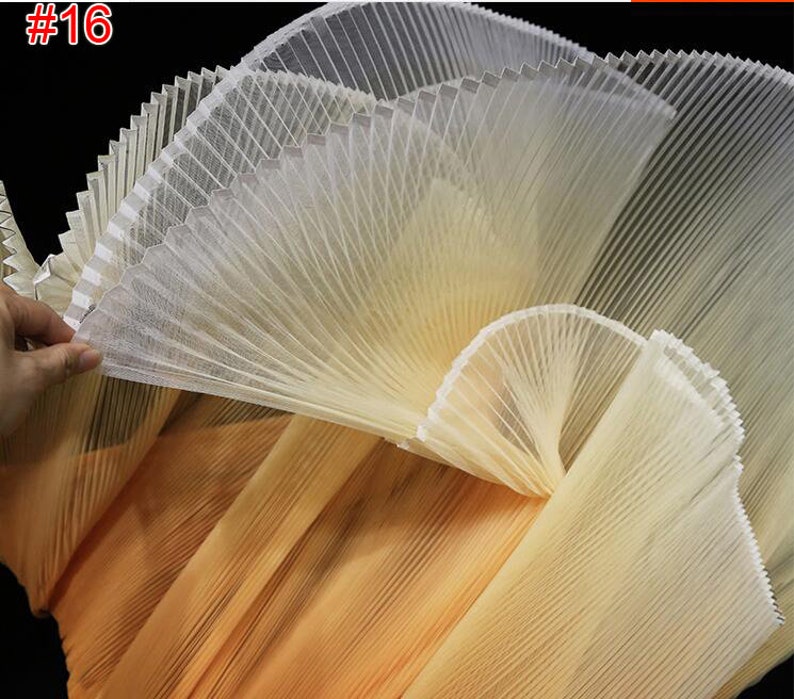 Gradient Hard Mesh Tulle Organ Pleated Ruffled Small Wrinkle - Etsy