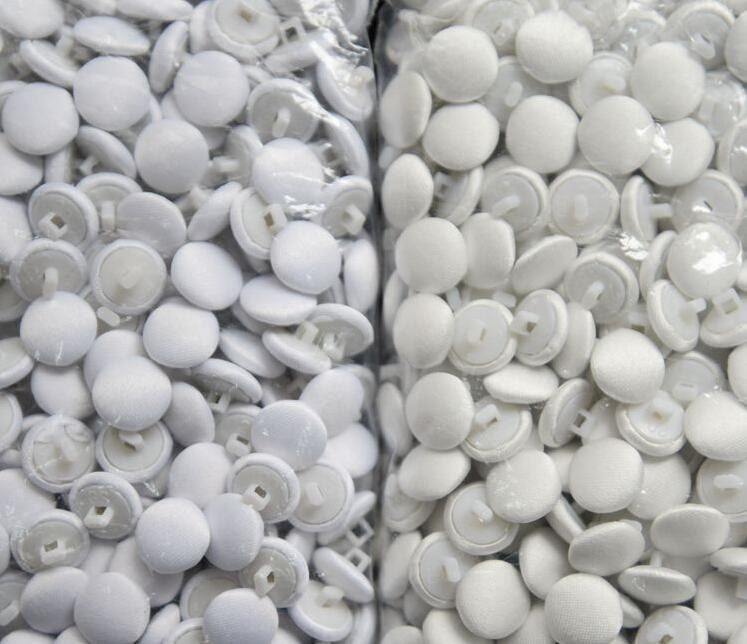 50pcs 12.5mm Wide Ivory/white Satin Back Buttons Closures Fasteners for ...
