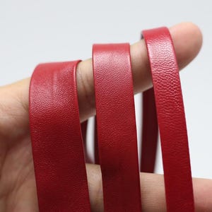6 Meter 0,2-2,5 cm breit Rot PU-Leder Handarbeit Material Halskette Tasche Gurt Seil Gürtel Bogen Haar Hut Kind Kleidung Accessoire V7K17C250326T