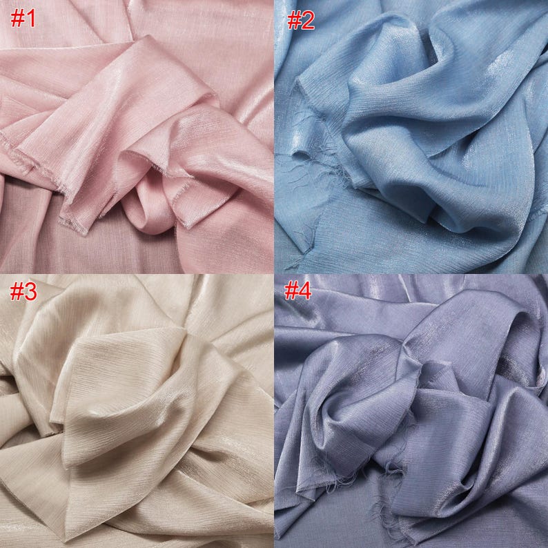 1.45 Meters Wide Shiny Texture Glass Silk Satin Fabric Evening Lady
