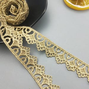 5 jardas 2 cm 0,78 polegadas de largura material de vieira dourada costurar faça você mesmo tecido bordado vestido saia lingerie mangas renda guarnição fita Z34E262L230713Y
