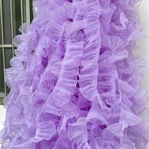 5 metri 6 cm 2,36" di larghezza organza tulle plissettato arricciato gonna per bambola da sposa camicia abito da ballo pizzo nastro V24X276N230923T