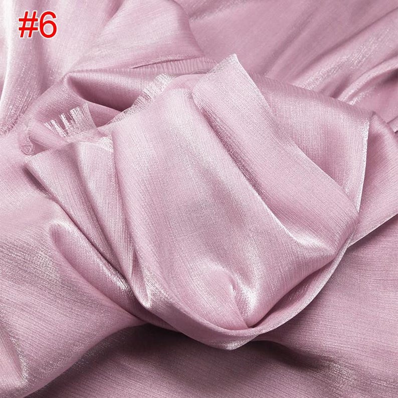 1.45 Meters Wide Shiny Texture Glass Silk Satin Fabric Evening Lady