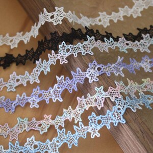 10 Meter 1,7 cm breit Sternkind Puppe Kleid Rock Hemd Stoff Stickerei Kleidungsstück Material Dekoration Spitzenbesatz Band T27X440L250411R