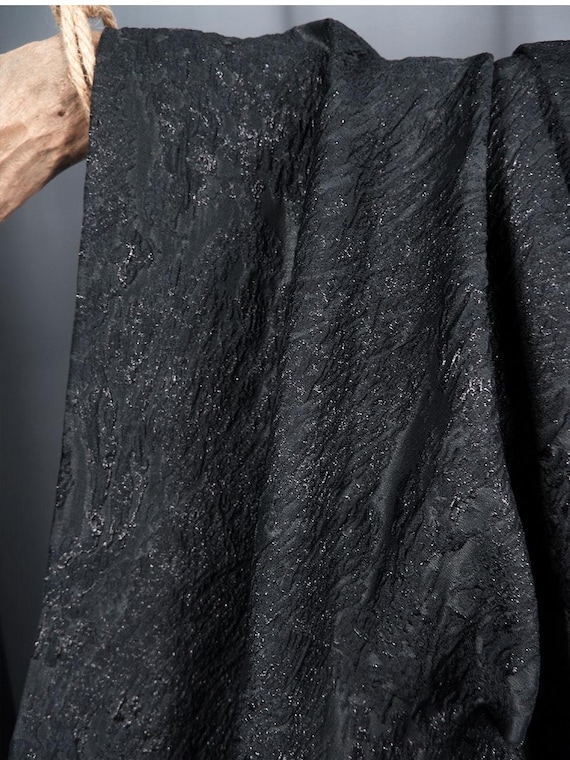 1.4 Meters Wide Glossy Black Concave Convex Texture Relief Jacquard Fabric  Dress Skirt Shirt Suit Design Clothing Material T13T35C241109C - Etsy New  Zealand