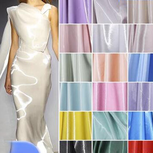 1x1.5 meters wide Liquid water glossy smooth satin shiny skirt dress shirt pants silky clothing design sewing material garment T25V3V230613B