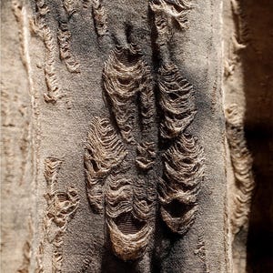 1.8 meterS wide dark brown Tree bark tattered tie dyeing vintage fabric skirt pants shirt pants lady dress clothing material Y26V157P241013C