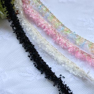 10 metri 1,5 cm 0,59" di larghezza tessuto con frange di ciglia ricamo pizzo nastro abito gonna camicia fai da te bordatura decorazione materiale T21P56C250213V