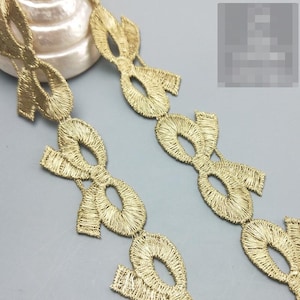 10 jardas 2,6 x 5 cm de largura material de laço dourado costurar faça você mesmo tecido bordado vestido saia camisa pano lingerie mangas renda guarnição fita Z34E263L230713Y