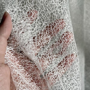 1.7 meterS wide black/white Hollow Perspective Lace Irregular Texture Mesh Fabric dress skirt shirt design clothing material T46P98UL241206P
