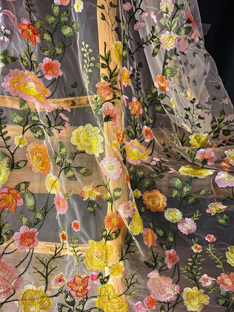 パンツ SHEER FLOWERBASE PRINT PANTS Fannie pants - Yellow flowers – Designbysi.se