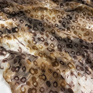 Braun dunstig Farbverlauf Jacquard Leopardenmuster elastischer Strickstoff DIY handmade Hemd Overall Röcke Kleid Bekleidungsstoff C23T121C250424V