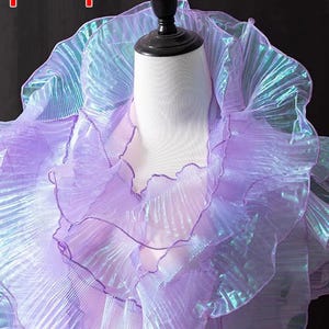 5 Meter 12 cm 4,72 Zoll breit 11 Farben Gaze Tüll Rüschen Falten Stoff DIY Rock Kleid Einfassung Material Spitzenband C39Y340R230707J