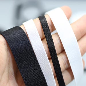 10 Meter 0,6-2 cm breites schwarz/weißes elastisches Taillenband Gummiband Gürtel DIY Unterwäsche Unterwäsche Hosenrand Zubehör Material V7K36C250327T