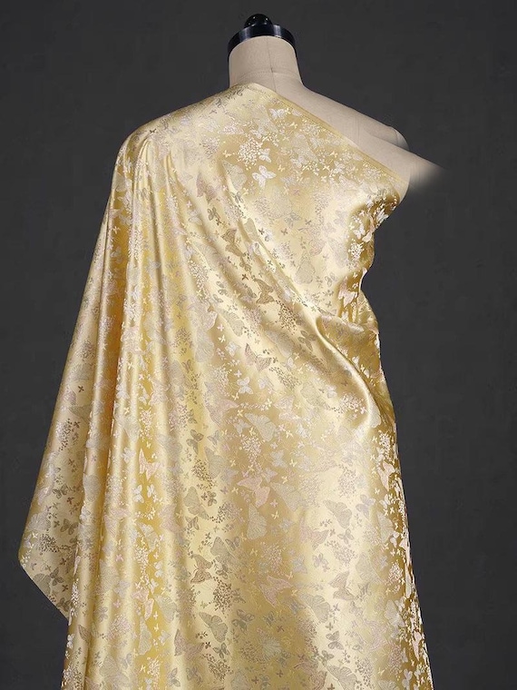 white christmas dresses Flowered Metallic Jacquard and Metallic Fabric Long Dress – John Paul Ataker main image 1