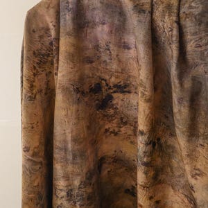 1.5 meterS wide brown black spots printed plant dyeing fabric half skirt shirt pleat dress jacket design clothing material Y29C5V241214V