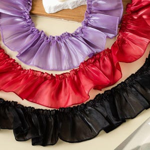 5 meter 7 cm 2,75" breed lotusblad parel geplooide kanten rand manchetten kleding hoeden rokken kussens randen decoratieve accessoires C39Y434P250522J