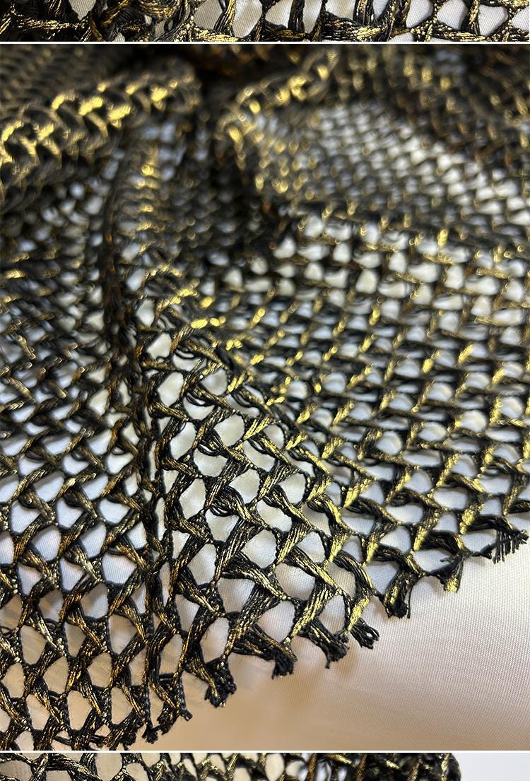 Black and Gold Sweater Dress - Etsy