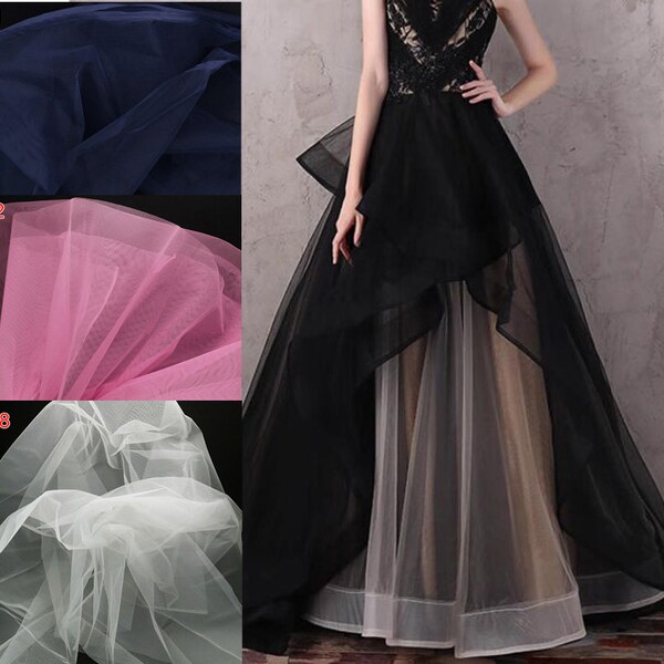 1.57 meter wide stiff mesh fluffy skirt dress support stage decoration gauze wide shaped clothing design fabric material C44T76P240312T