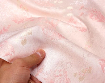 1.42 meterS wide pink bamboo woven brocade jacquard satin Fabric dress jacket coat skirt pants suit design clothing material V11T2B250105V