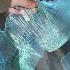 Färgglad sjöjungfru volang med stora kanter illusion organzaväv klänning kjol skjorta kappa dekorativa accessoarer spetsband T46P43PL240529P S