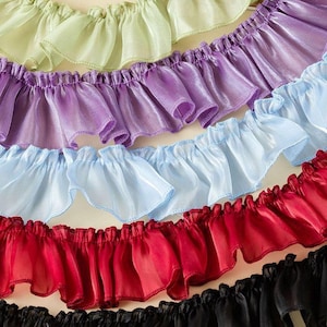 5 Meter 5 cm breit silber Seide plissierte Spitzenborte Kinderbekleidung Hüte Röcke Kissen Kanten dekoratives Zubehör C39Y433P250522J