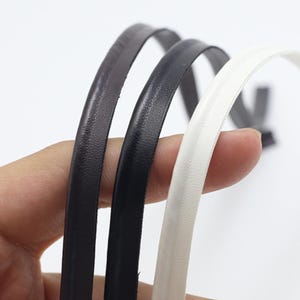 Correas de cuero sintético con bordes envueltos, de 6 metros y 8 mm de ancho, en color negro/marfil/café, ideales para hacer bolsos, sombreros, equipajes, pulseras y collares, accesorios, material V7K10C250325T