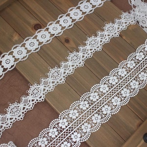 5 Meter 4-7 cm breit ivory floral Hohl Netzstoff Stickerei Spitzenbesatz Band Kragen Ärmel Rock Kleid Kanten Zubehör T27X13T250513H