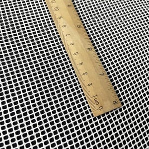 White/black Diamond Grid Fishing Net Fabric Four Sided Elastic Hollow ...