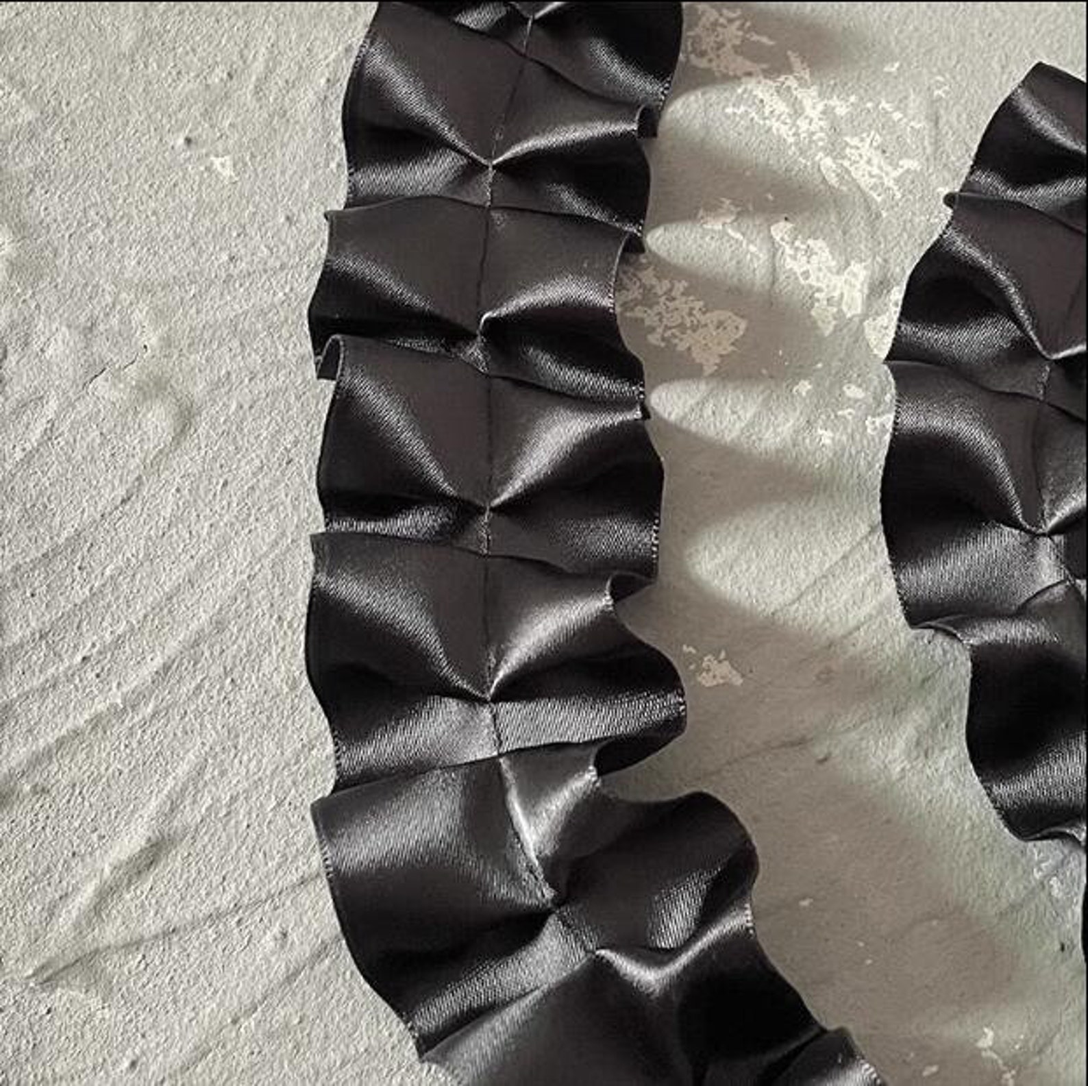 5 Meters 2-2.5cm Wide Black/white Satin Wrinkle Pleated Ruffle Wedding ...