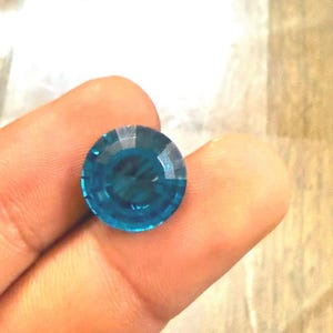 8CT Natural Blue Tourmaline Deep Blue Round Faceted Loose Gemstone | Jewelry Making 12X12X6MM