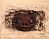 Handmade Sculpture. 'The Wornical Book Worm'. Fantasy Art with Magical Backstory & Unique Certificate