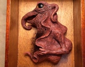 Handmade Sculpture. 'The Hibernatting Sprigling'. Fantasy Art with a Magical Backstory & Unique Certificate