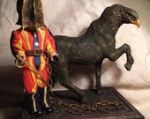 Handmade Creature Sculpture. 'Guardian of the Loyal Fernmare' Fantasy Art with a Magical Backstory & Unique Certificate