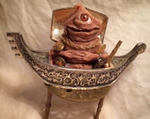 Handmade Sculpture. 'Baron Sheemar, The Barge Master'. Fantasy Art with a Magical Backstory & Unique Certificate