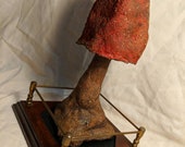 Handmade Sculpture. The Prize Pickermore Mushroom. Fantasy Art with a Magical Backstory & Unique Certificate