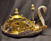 Handmade Sculpture. 'Portusbrig, The Imperial Vessel'. Steampunk Art with a Magical Backstory & Unique Certificate