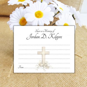 Custom Funeral Share a Memory Note Cards Celebration of Life Grief Sympathy Condolences