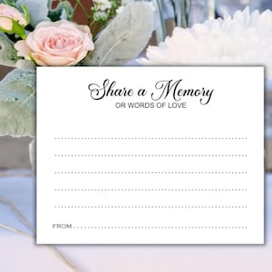 Share a Memory Note Cards Sympathy Words of Condolence Funeral Life Celebration Memorial