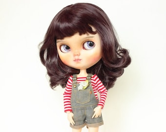 Custom Denim Overalls for Blythe Doll, Handmade Doll Clothes