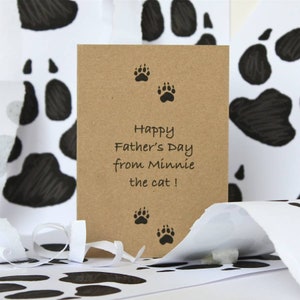 Personalised Father's Day Card From The Cat (C6 size/ blank inside)
