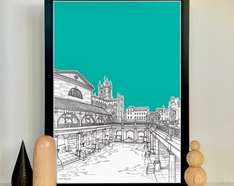 Bath Architecture Art Print (unframed)