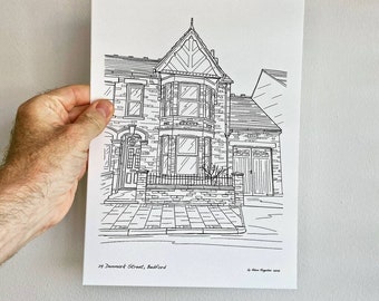 Personalised House Portrait Drawings (Unframed)