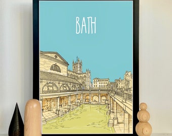 City Of Bath Architectural Art Print (unframed)