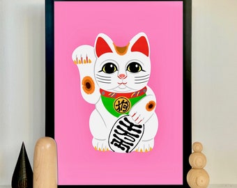 Lucky Cat Art Print